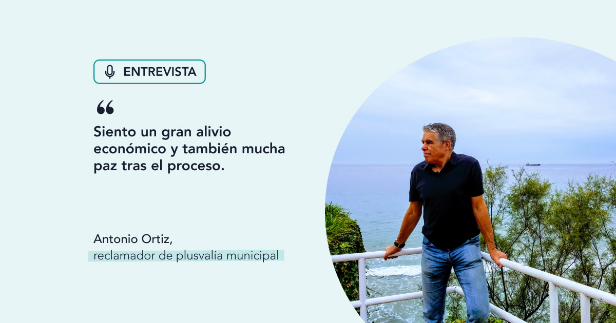 Antonio Ortiz, reclamador de plusvalía municipal: “Siento un gran alivio económico y también mucha paz tras el proceso”